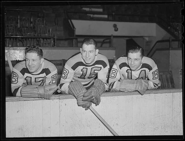 Kraut Line: Bobby Bauer, Milt Schmidt, Woody Dumart